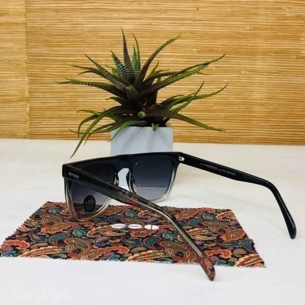 KOMONO Sunglasses Black Gray NEW